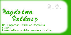 magdolna valkusz business card